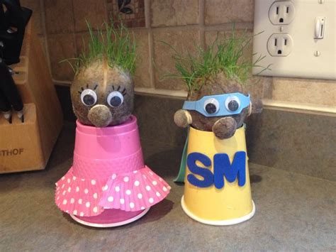 Cute And Easy Grass Head Crafts