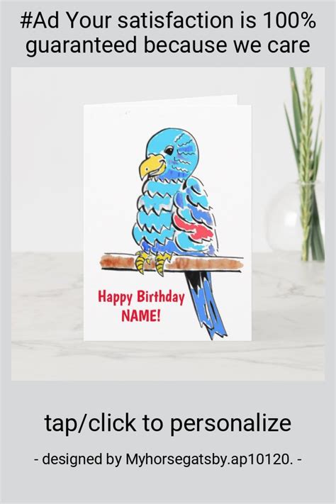 Budgie Colourful Birthday Card Zazzle Colorful Birthday Birthday