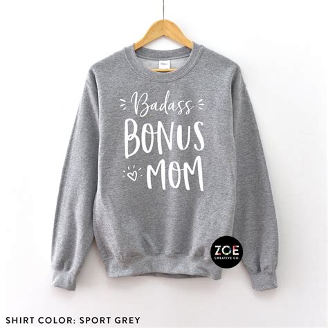 Badass Bonus Mom Shirt For Stepmom Bonus Mama Sweatshirt Mom Etsy