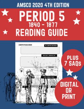 Apush Period Reading Guide Amsco Th Edition Saqs Tpt