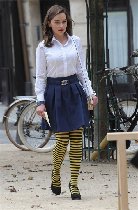 Emilia Clarke In Bikini On The Set Of Me Before You In Paris 06 19 2015