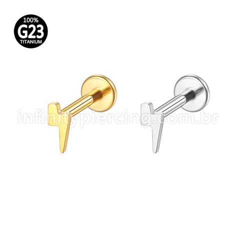 Piercing Labret Tit Nio Raio Rosca Interna Infinity Piercing