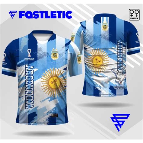 FASTLETIC KsF21 Jersey Piala Dunia Qatar 2022 Argentina Full Printing