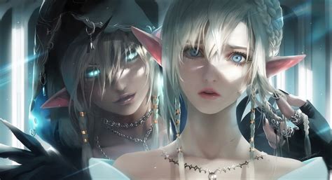 Elven character illustrations, original characters, elven, fantasy art, digital art HD wallpaper ...