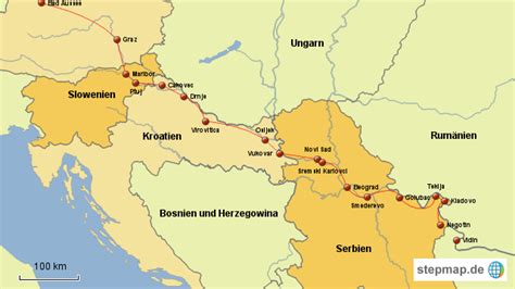 Stepmap Entlang Der Donau Landkarte F R Europa