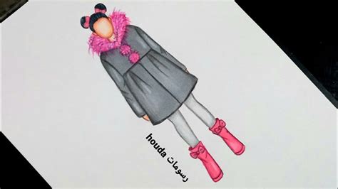 رسم أزياء أطفال سهل للمبتدئين🎀/تعلم رسم أزياء بنت صغيرة /kids fashion ...