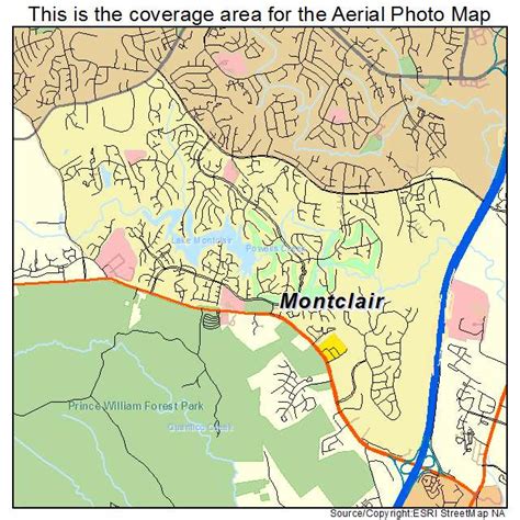 Aerial Photography Map of Montclair, VA Virginia