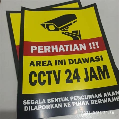 Jual Stiker CCTV Stiker Vinyl Tahan Air Shopee Indonesia