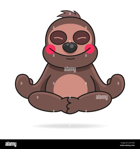 Cute Hand Drawn Sloths Vector Suitable For Greeting Card Poster Or T