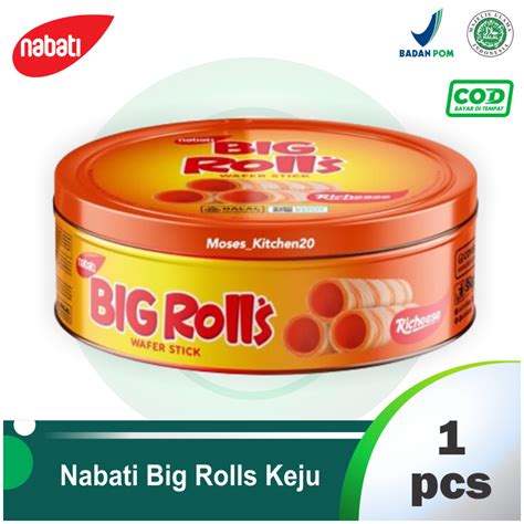 Jual Nabati Big Rolls Wafer Keju Kaleng Gr Shopee Indonesia