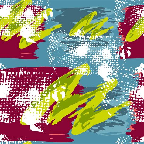 Abstract Artistic Seamless Pattern With Trendy Hand Drawn Textures