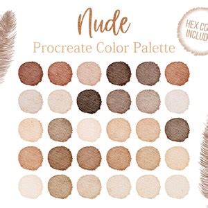 Nude Procreate Beige Palette Bright Tones Neutral Color Palette Hex Codes Nude Colors Procreate