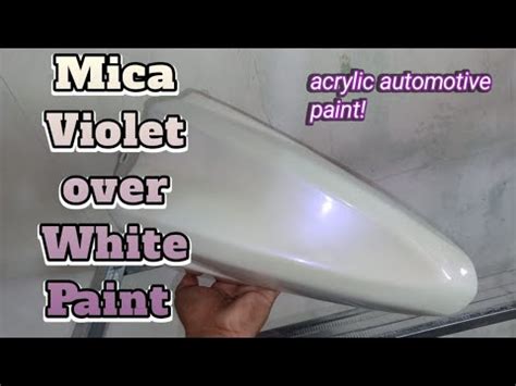 Paano Magpintura Ng Tri Color Violet Mica Over White Youtube