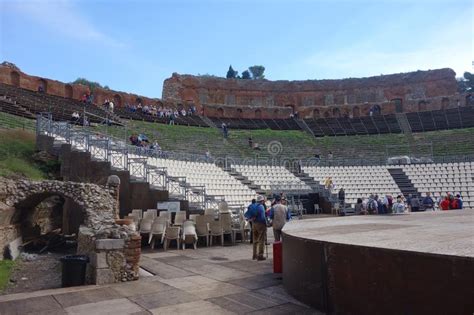 Teatro Di Taormina Sicile Italie Photographie éditorial Image du