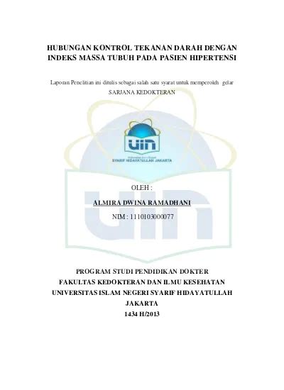 Hubungan Kontrol Tekanan Darah Pada Pasien Hipertensi Dengan Indeks