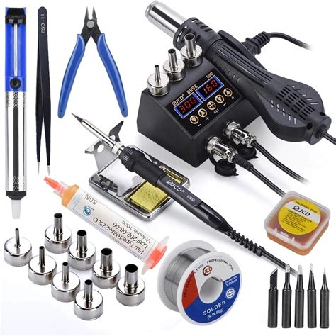 Jcd Eusoldering Station Rework Station Hot Air Gun Welding Repair Soldering Iron Tools