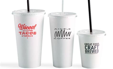 Paper Cold Cups Cold Drink Cups With Lids Your Brand Cafe