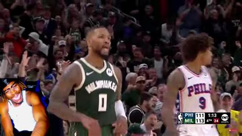 Dame Brought Out His Ap Watch Reacting To Bucks At Ers Nba Full