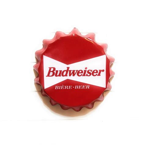 Budweiser Beer Bottle Cap Sign Beer Metal Sign