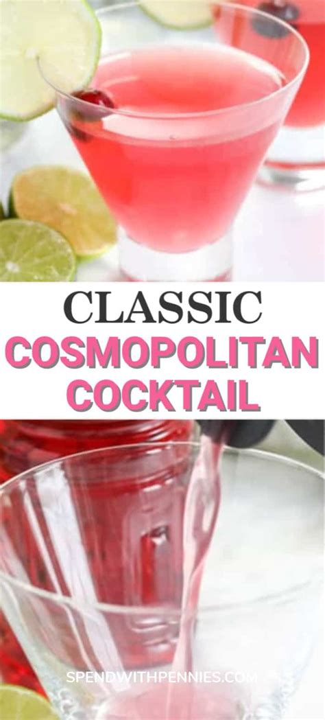 A Cosmopolitan Drink Is A Classic Christmas Cocktail Made With Just 4 Ingredients It Is Easy