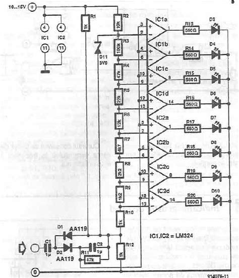 Led Vu Meter Schematic Diagram