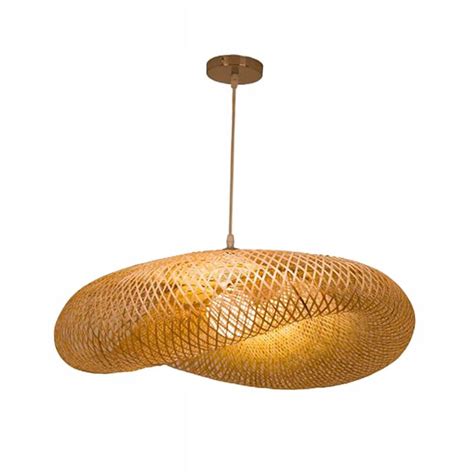 Lampa sufitowa wisząca 40 cm naturalna bambus 11159049433 Allegro pl