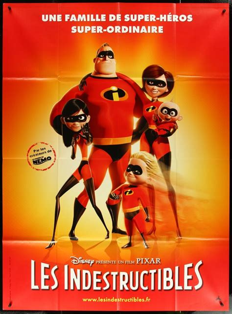Poster The Incredibles Original Movie Poster French 1p Pixar 8x12