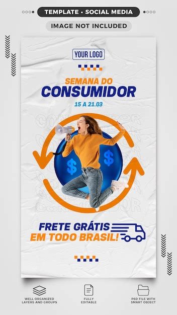 Histórias de mídia social semana do consumidor para vendas PSD Premium