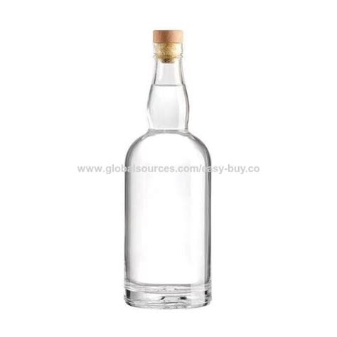 Container Glassempty Transparent Round Glass Liquor Bottle Nordic Gin