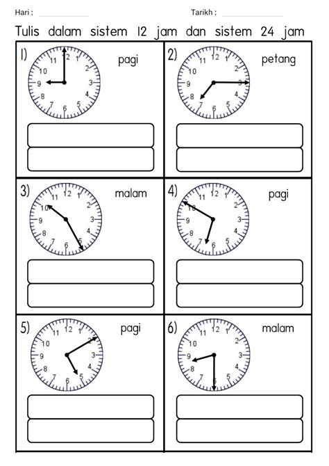 Latihan Matematik Tahun 4 Tajuk Masa Dan Waktu Part 1 Cikgu Mohd