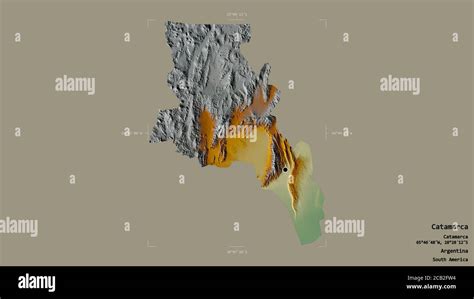 Area Of Catamarca Province Of Argentina Isolated On A Solid