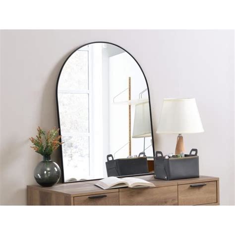 Miroir Arche En M Tal L X H Cm Noir Mailen Cdiscount Maison