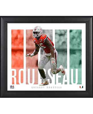 Fanatics Authentic Greg Rousseau Miami Hurricanes Framed 15" x 17 ...