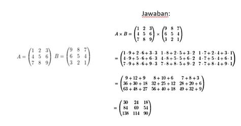 Perkalian Matriks Fungsi Dan Contoh Soal Lengkap Penyelesaiannya