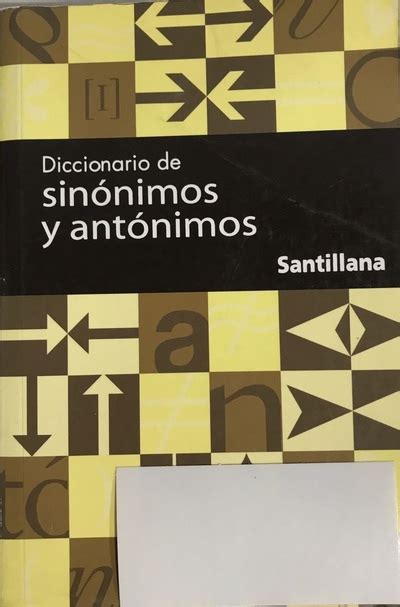 Ecolectura Diccionario de sinónimos y antónimos