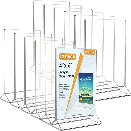 Amazon Maxgear Acrylic Sign Holder Table Card Display X