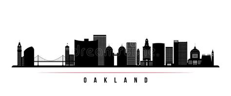 Oakland Skyline, Monochrome Silhouette. Stock Vector - Illustration of architecture, background ...