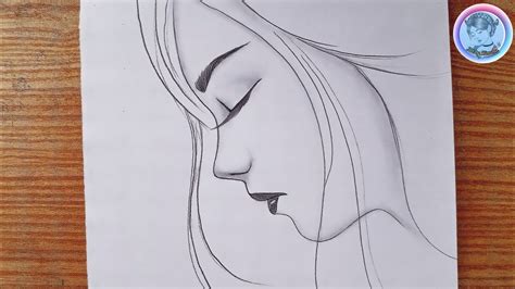 Girl Side Face Drawing With Closed Eyes How To Draw Girl Side Face