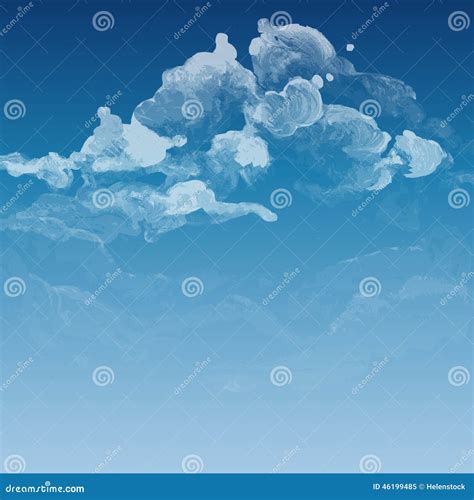 Cloud, Sky Painted Background Stock Vector - Illustration of paintings ...