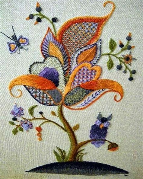 Pin By Mualla Y Ld Z On Denenecek Projeler Crewel Embroidery Patterns