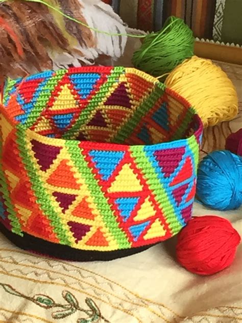 Ooak Crochet De Mochila Bolso Wayuu T Cnica Tapiz Etsy