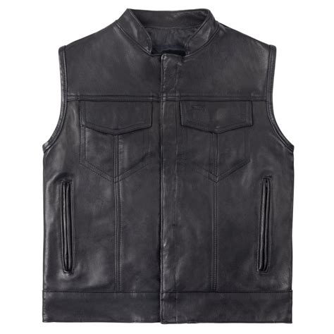 Legendary Outlaw Mens Aged Leather Motorcycle Vest The Bikers Den