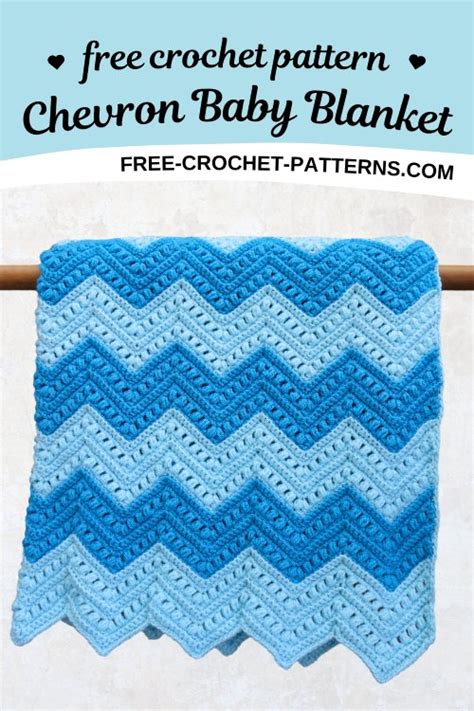 Free Crochet Pattern Chevron Baby Blanket · Free Crochet Patterns