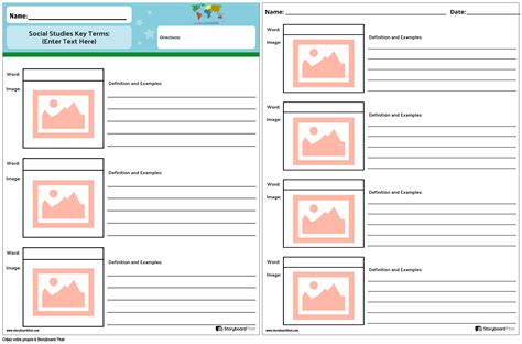 Vocabulaire Des Sciences Sociales Storyboard By Fr Examples