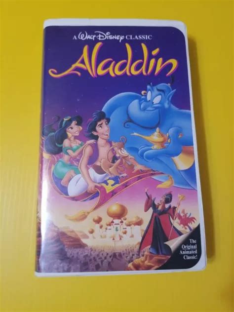 Bande Vid O Vhs Classique Film Aladdin Diamant Noir Walt Disney