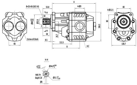 High Pressure Kbgh Iso Serie Oil Hydraulic Gear Pump For Dumper Truck