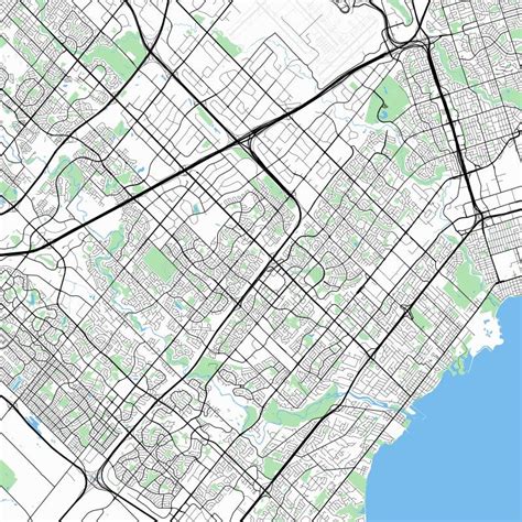 Map Of The City Of Mississauga Stock Illustration Illustration Of
