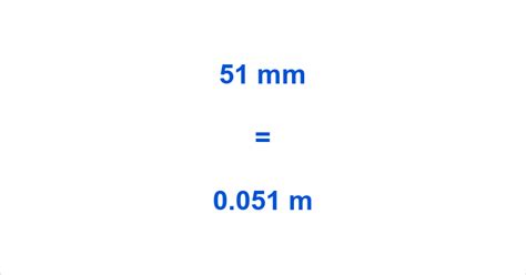 51 Mm To M 51 Millimeters To Meters