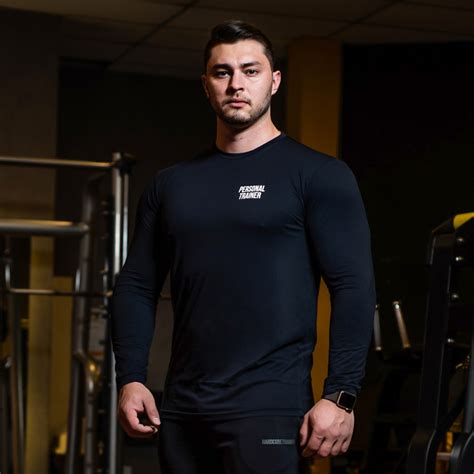 Hardcore Training Camiseta Manga Longa Personal Trainer Masculina