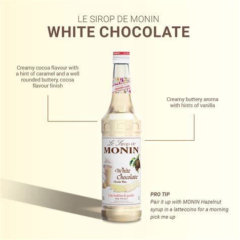 Monin White Chocolate Syrup 700ml Box Of 6